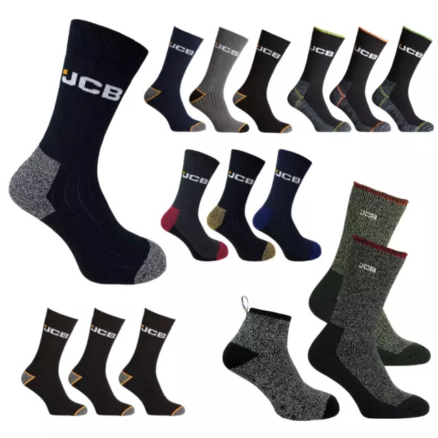 JCB Homme Chaussettes Travail Thermique Extérieur Résistant Épais Chaud Hiver UK