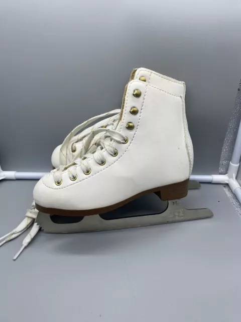 DBX Classic Size 13K US30 EUR Kids Youth Pair Of White Figure Ice Skates