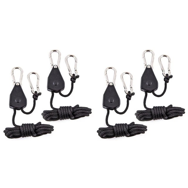 4 stücke 1/8 "Hochleistungs-verstellbares wachsendes Lichtrathet-Seil-Aufhänger
