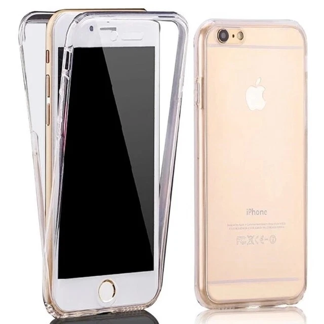 360° FULL Apple IPhone TPU Silikon Hülle Case LCD Display Schutz Transparent