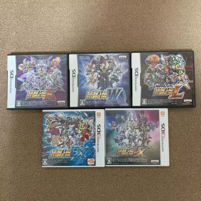 Super Robot Wars K, W, L & 3DS UX, BX 5Games set Japan Evangelion Gundam DS