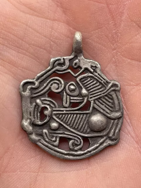 Ancient Byzantine Silver Ornamented Amulet