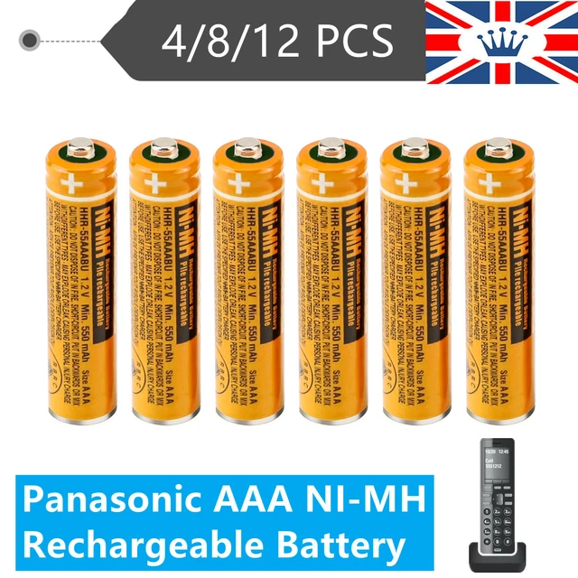 PANASONIC HHR-55AAABU AAA NI-MH Rechargeable Battery Cordless Phones ...