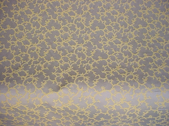 18-3/8Y Valdese Weavers Stewart Sterling Gray Floral Damask Upholstery Fabric 4