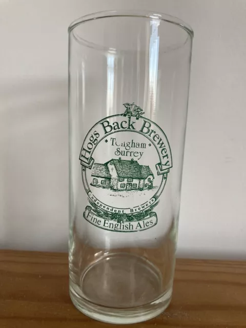 Hog's Back Brauerei - Tongham Surrey - halbes Pint Bierglas - Home Bar/Pub