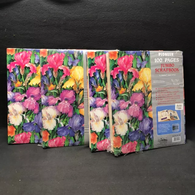 Álbum de fotos Pioneer álbum de recortes de memoria jumbo de 100 páginas 11"" x 14"" SJ-100 lote de 4