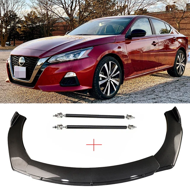 Front Bumper Lip + Strut Rods carbon fiber For Nissan 350Z Versa Sentra Maxima