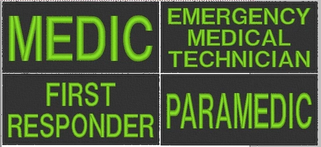 LARGE PANEL MEDIC Identifier Morale Patch NHS Paramedic Rank ID Hook ...