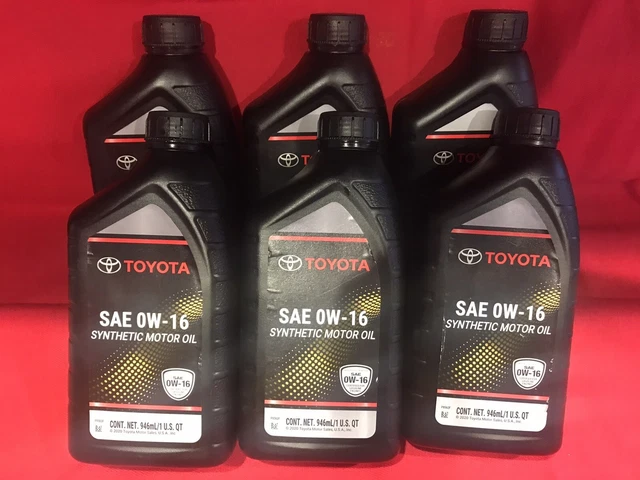 Genuine Toyota / Lexus 0W-16 Full Synthetic Motor Oil – 4 Quart Pack (00279-16QTE-01)