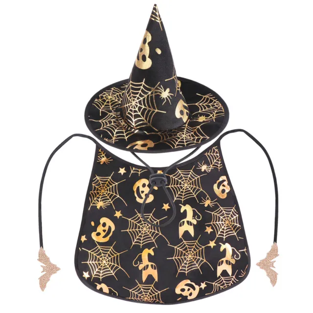 Witch Costume Women Pet Wizard Caps Dog Cat Apparels Small Halloween Hat
