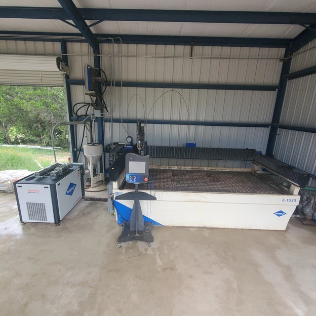 2018 Wardjet E1530 CNC Waterjet Cutting System 50HP 60k PSI 5x10 Table Size