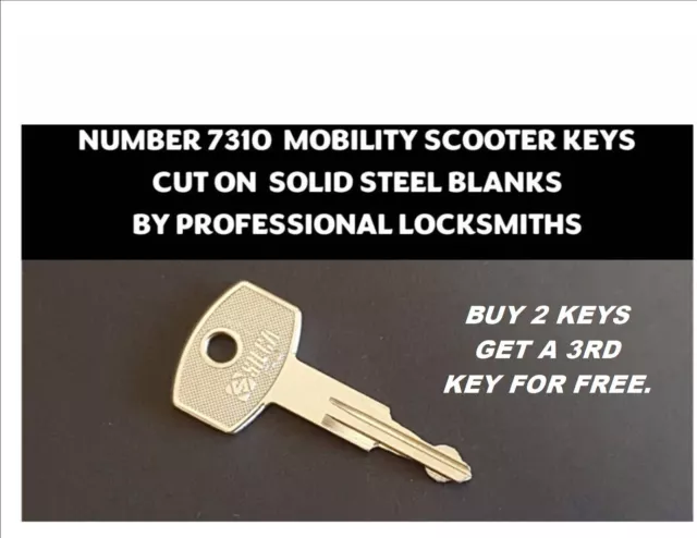 7310 KEY Quingo Invacare Mobility Scooter Keys Auriga Electra Meteor Spare Keys