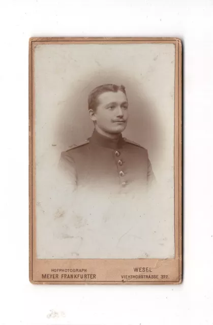 CDV Foto Soldat - Wesel um 1900