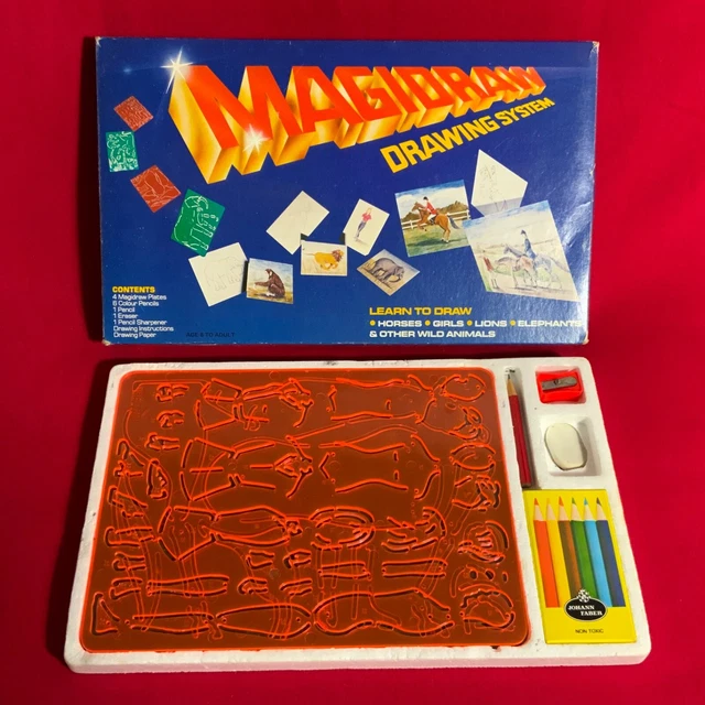 Magidraw VINTAGE 1980’S MAGIDRAW Drawing Stencils Animals People Horses ...