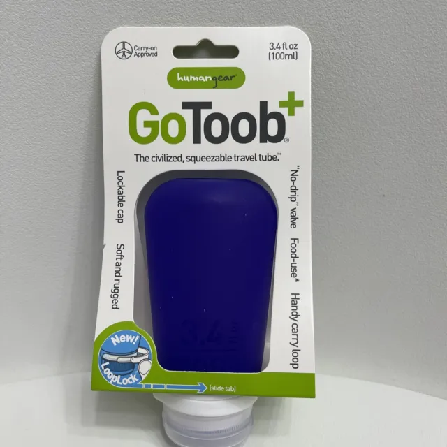 GoToob+ Refillable Silicone Travel Size Bottles with Locking Cap,