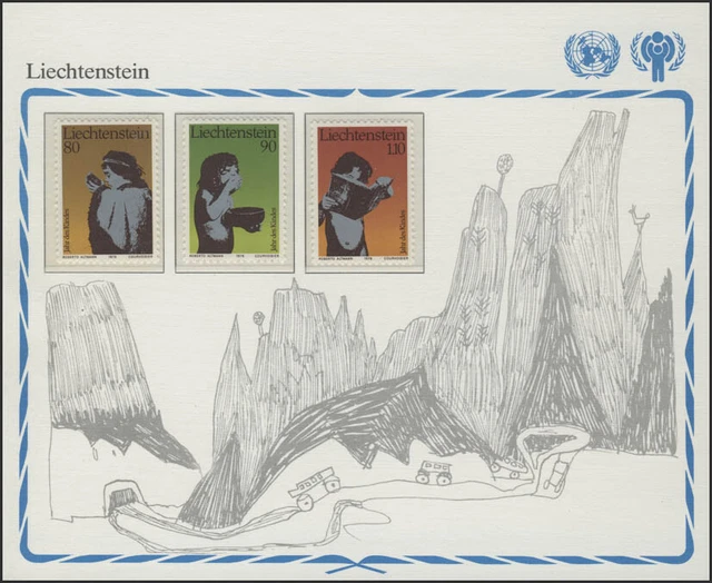 Liechtenstein: Children - Food & Learning, 3 Values, Set **