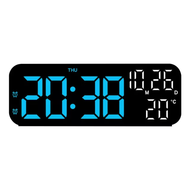 LED Digital Alarm Clock Large Screen Display Multi-function Clocks Wall Clock