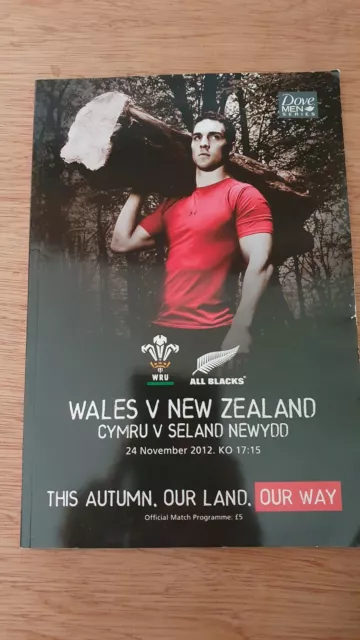 Wales v New Zealand Rugby Union Programme 2012 McCaw Dan Carter Nonu Conrad