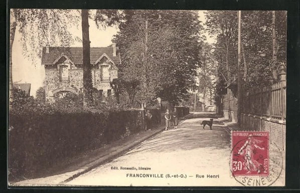 CPA Franconville, Rue Henri, vue partielle