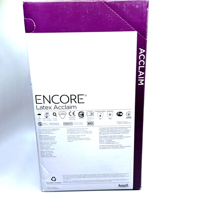 5795003 Encore Latex Surgical Gloves Acclaim Powder-Free Comfortable 10 Pair New 2