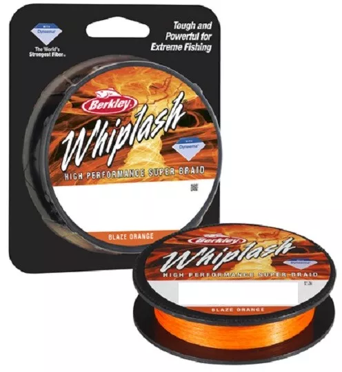 Berkley Whiplash Braid 125yds(110m) Orange Colour 30lb,35lb,45lb CLEARANCE SALE