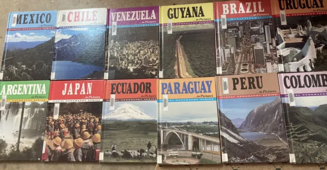 Visual Geography Series Lot of 12 Books - Brazil, Chili, Japan Venez Homeschool