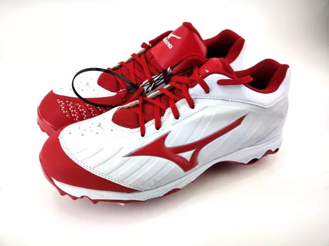 Mizuno Women's 9 Spike Advanced Sweep 3 Softball Shoes Red White Size 11.5