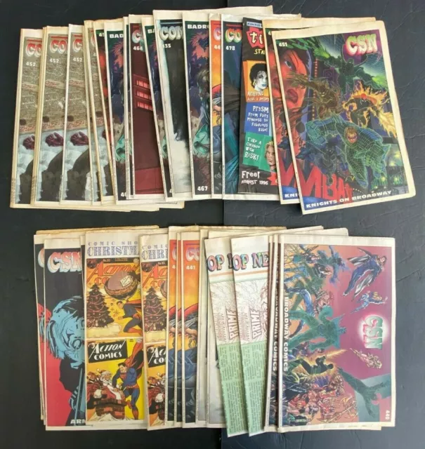 1990S Comic Shop News Newspaper Magazines Lot (43) (Ms) 122921