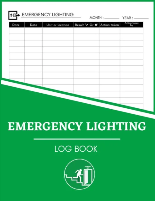 Emergency Lighting Log Book: Emergency Light Test Log Book | Large A4 | Record