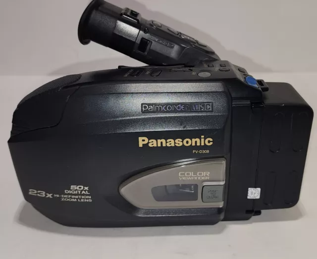 Panasonic PV-D308D Palmcorder VHSC 50X Digital Zoom -TESTED For Parts READ