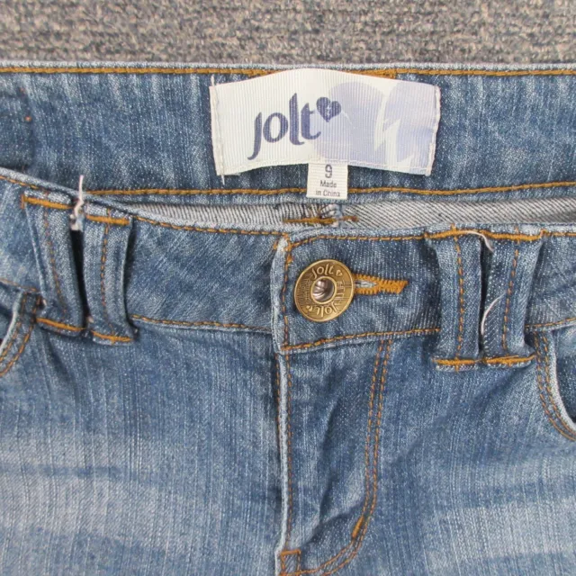 Jolt Skinny Medium Wash Blue Denim Jeans - Juniors Size 9 - Distressed 3