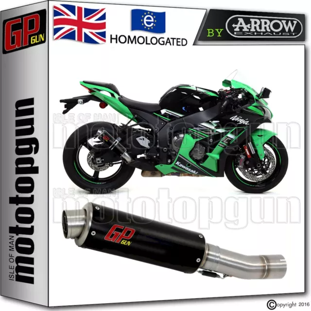 SILENCER GP GUN by ARROW STEEL BLACK KAWASAKI ZX-10R 2019 19