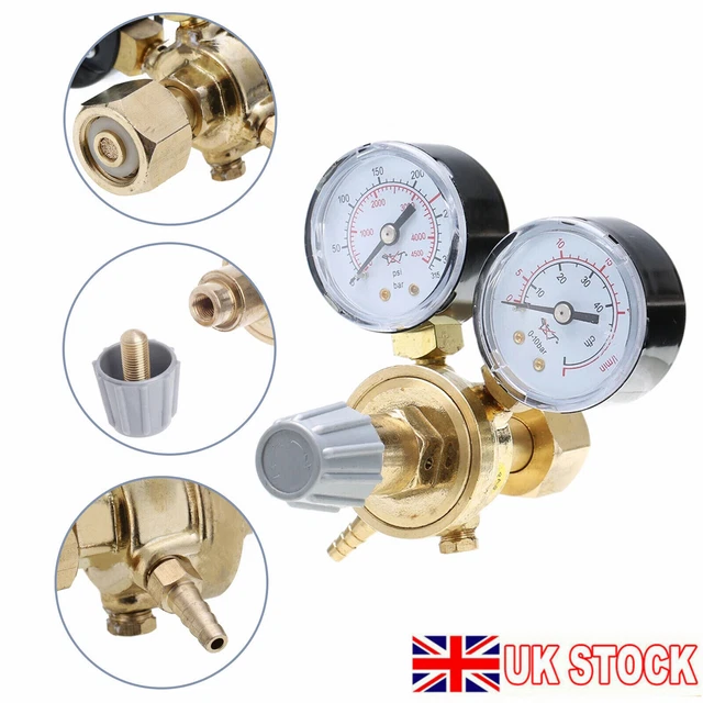 PRESSURE REGULATOR WELDING Weld Gauge Gas Welder Argon CO2 Mig Tig Flow