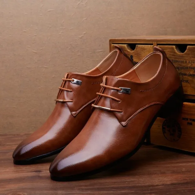 Zapatos Elegante De Cuero Lujo Para Hombre Vestido De Negocios De Estilo Clásico