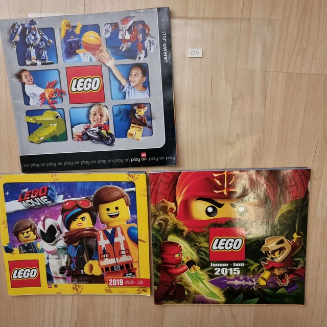 LEGO JUGUETES TRES Catálogos de 2003, 2015 y 2019 Juntos, Set Nº