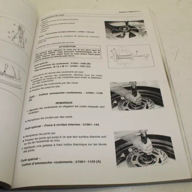 Manuel Revue Technique D Atelier Kawasaki Gpz 500 S 1994 -> Livre Additif E1 3