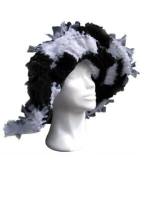 woman hat fashion iconic runaway wide brim summer sun wedding black line vintage 2