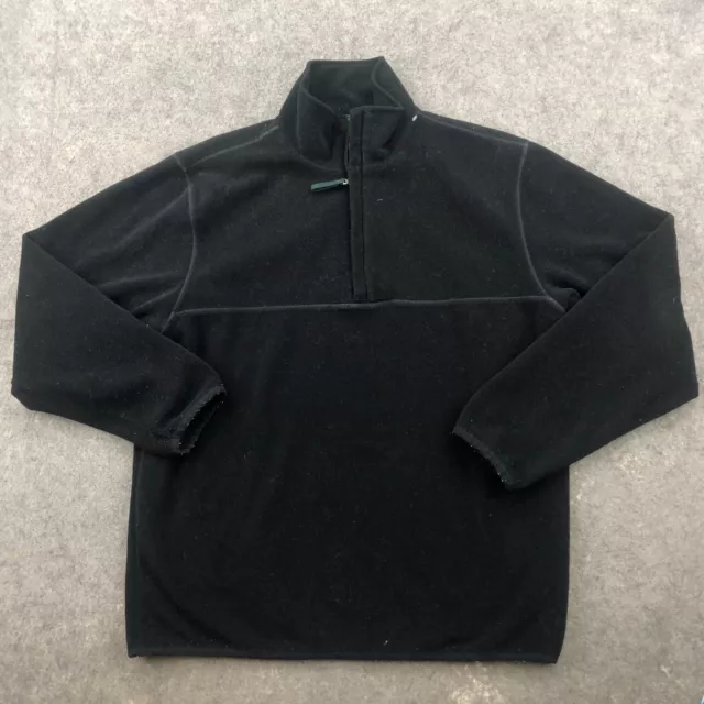 Hugo Boss Sweater Mens Medium Black Half Zip Pullover Fleece Golf