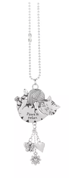 Ganz Cute Hanging Car Charm  "Paws & Relax" Cat