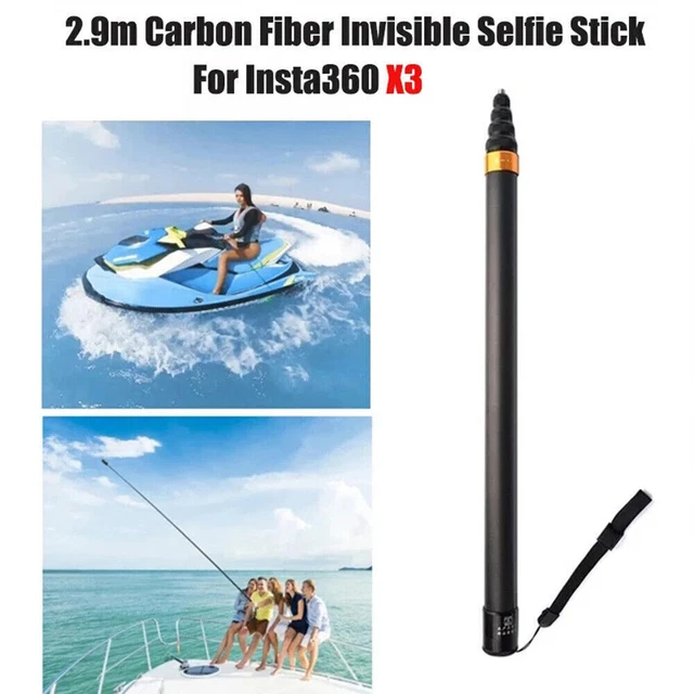 OBJLGEV Carbon Fiber Invisible Selfie Stick 17-118 In. 3.0 M Super Long Pole Insta360 X4 X3 One X2 One R One X GoPro Max Camera 5321D27ISA99356 - The Home Depot