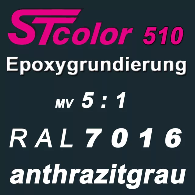 6 kg STC 2K EP Grundierung Epoxy 5:1 RAL 7016 anthrazitgrau Set inkl. Härter