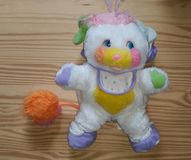 Vintage rare peluche petit POPPLE Popples Puffling Rose Boule Bleue 1986 MATTEL