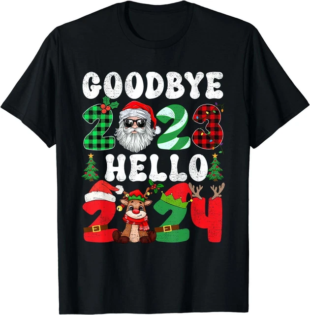 GOODBYE 2023 HELLO 2025 Merry Christmas Happy New Year 2025 TShirt