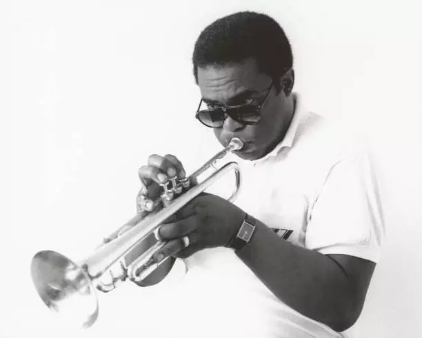 Freddie Hubbard Plays Trumpet At Yamanaka Lake Tokyo OLD JAZZ PHOTO