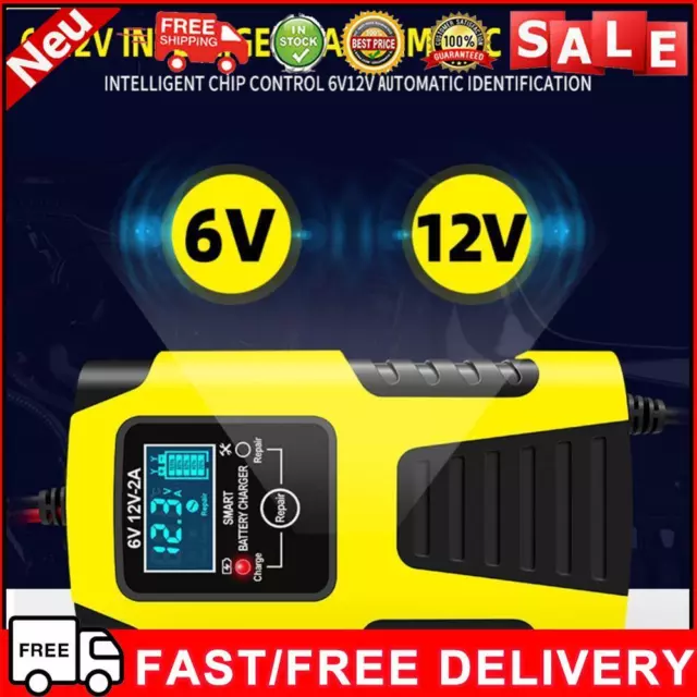 6V 12V 2A Smart Charging 3 Stages Digital Battery Repair Chargers for Motorcycle