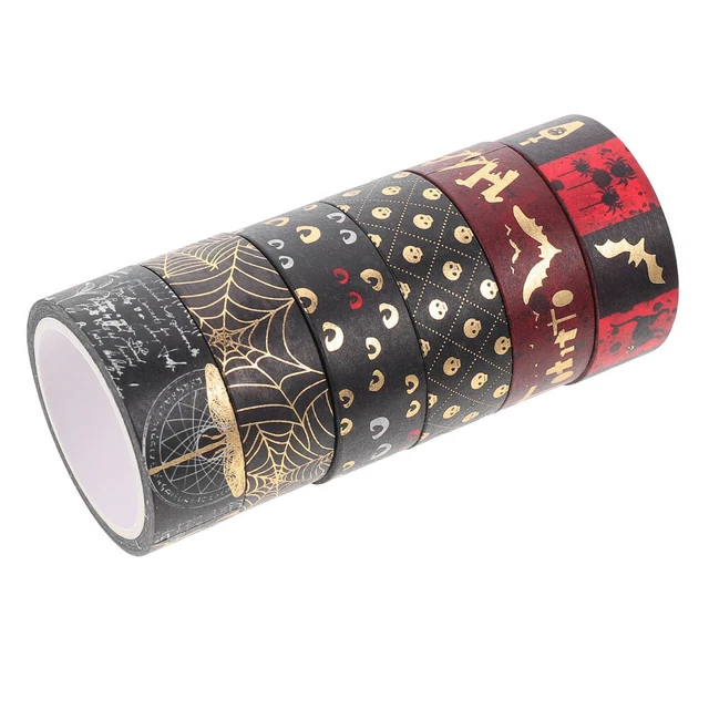 6 Rollos Washi-Tape Papel Japonés Halloween Cintas de Papel Scrapbook Cinta Adhesiva