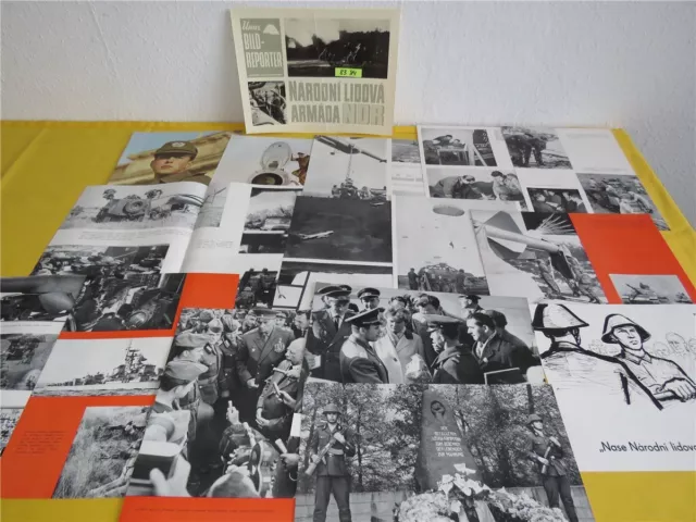 ORIGINAL Propaganda Bildermappe Bild Reporter NVA der DDR tschech. 1964 Archiv