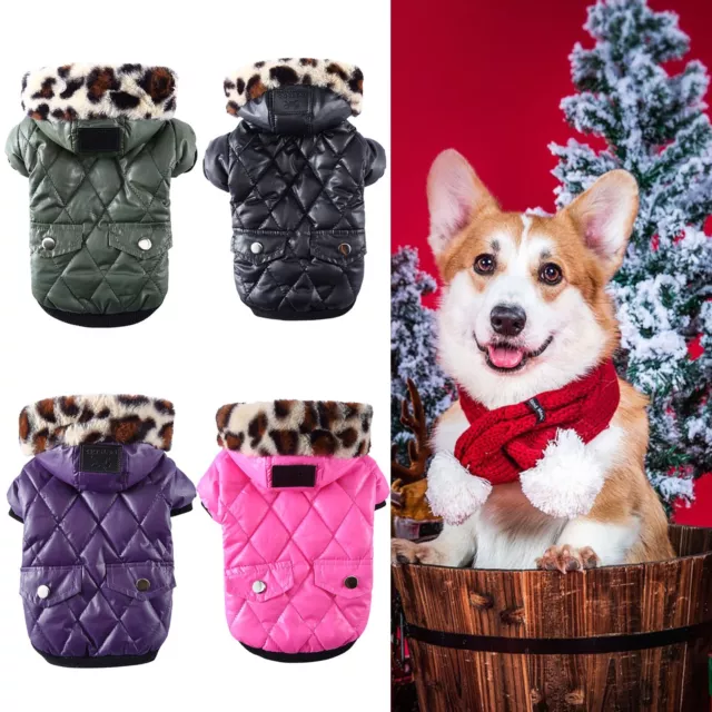 Dog Clothes Winter Casual Warm Two Feet Clothes Teddy Myna Padded Jacket