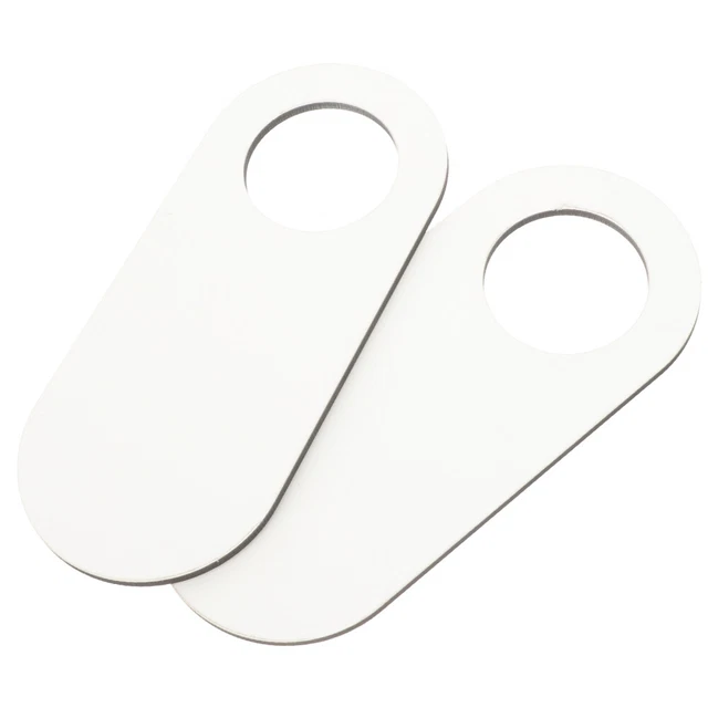 2 Pcs White Wooden Door Handle Hanger Unfinished Hanging Sign Knob