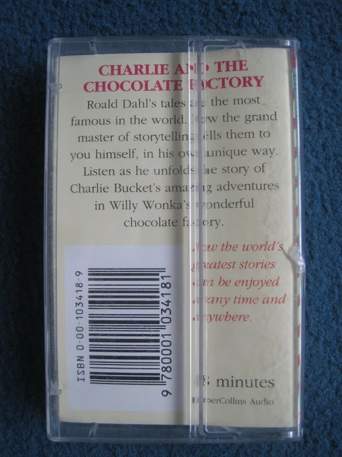 ROALD DAHL READS Charlie and the Chocolate Factory audio book cassette ...